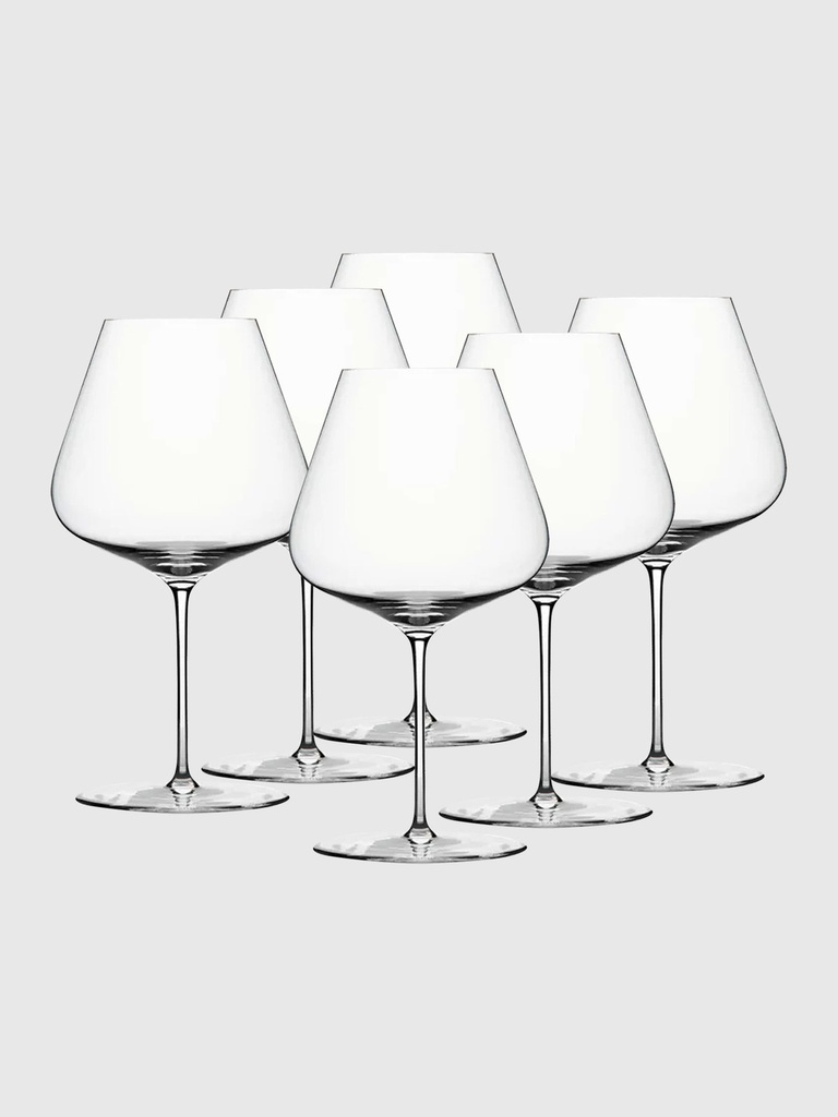 Burgunder Glas 6er