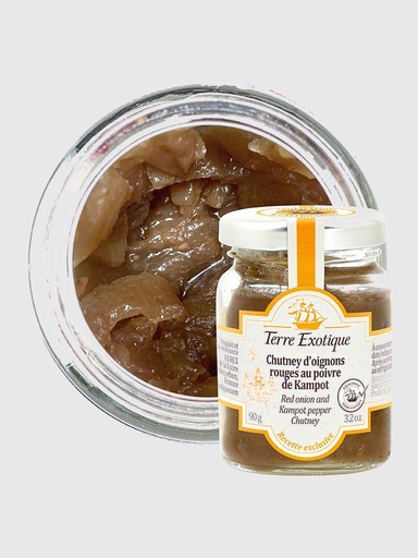 Rote Zwiebel Chutney mit Kampot Pfeffer